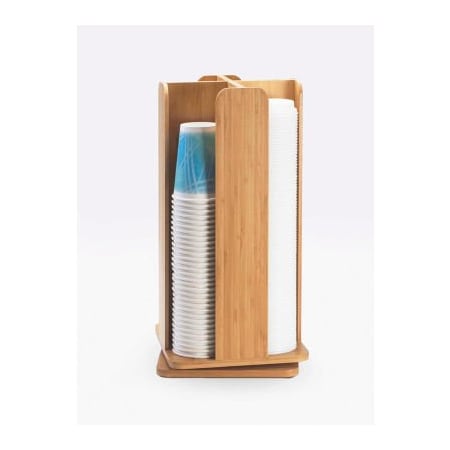 Cal-Mil Cal-Mil 378 Classic Revolving Cup and Lid Organizer 8-1/4"W x 8-1/4"D x 18"H, Acrylic 378